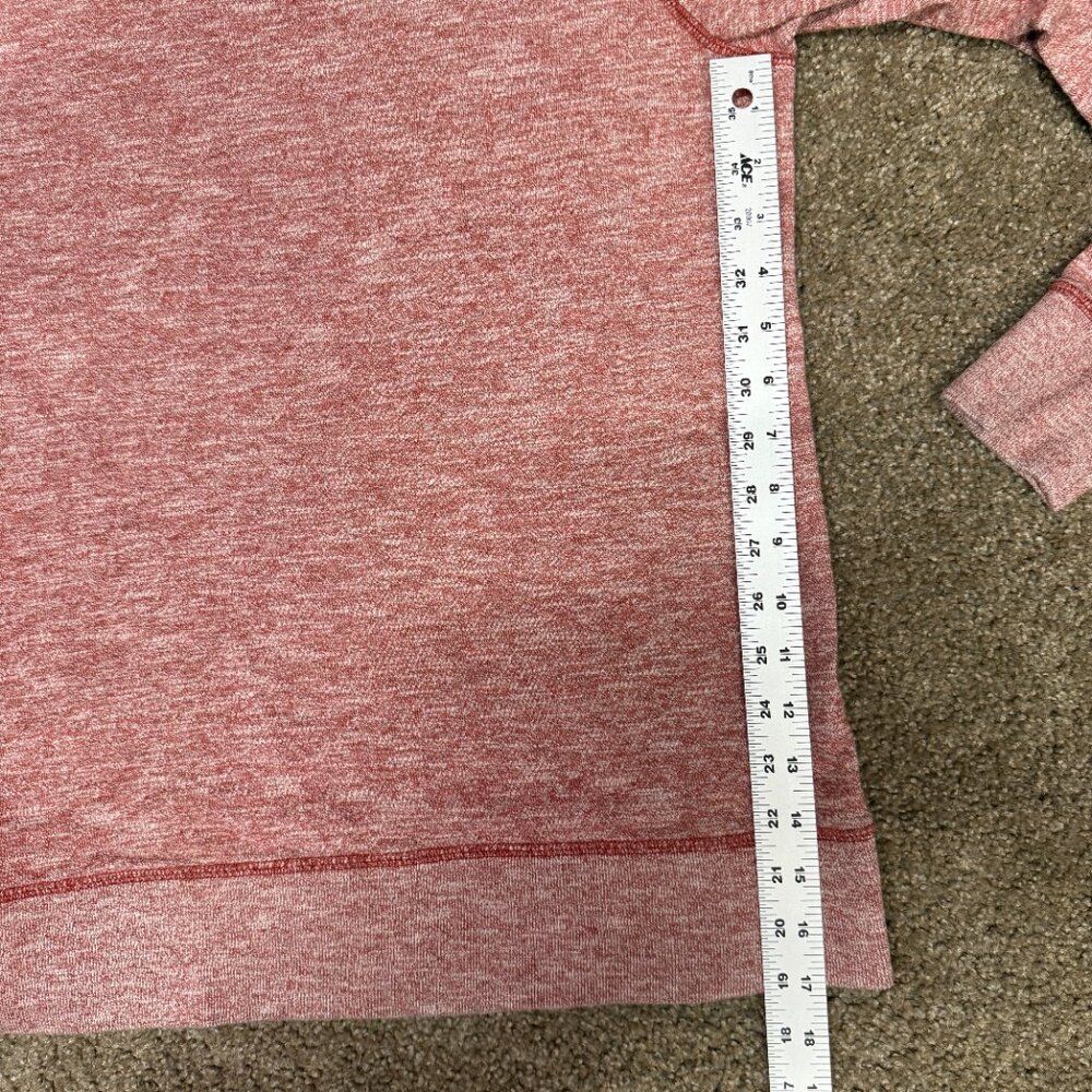The North Face Shirt Mens Large Heather Red Knit Cotton Logo Contrast Stitching - Picture 11 of 14
